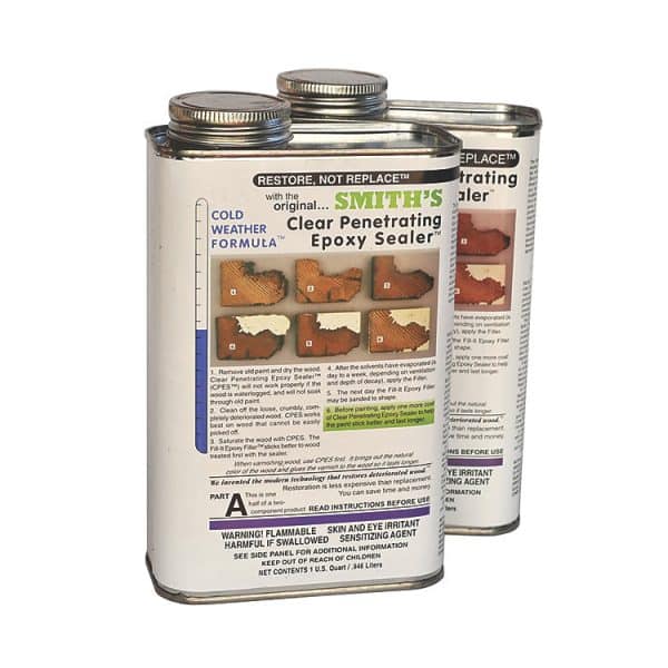 cpes clear penetrating epoxy sealer restores primes hardens wood cold weather formula